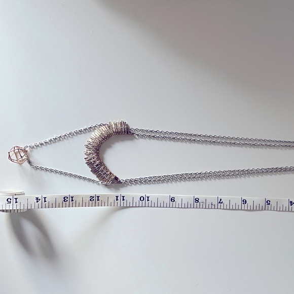 Silver & gold layered necklace - Picture 4 of 5